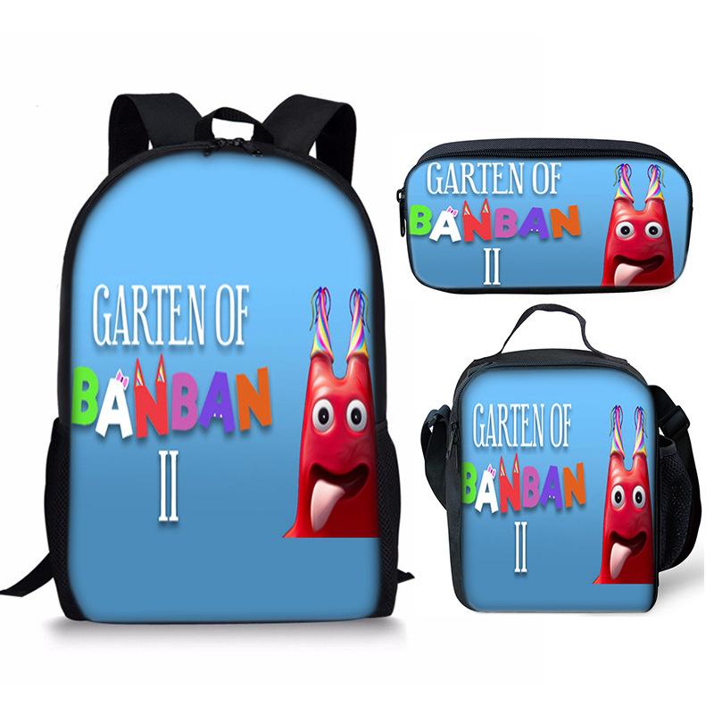 Hip Hop Beliebt Lustig Banban Garten 3D Druck 3 Stück/Set Schüler Schultaschen Laptop Tagesrucksack Rucksack Umhängetasche Lunchtasche Federmäppchen