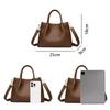 Ladies' Soft Leather Tote Bag, Luxury Designer Handbag, Solid Color Ladies' Shoulder Bag, and Minimalist Crossbody Bag