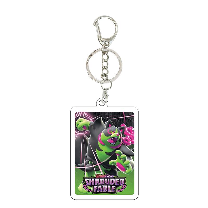 Anime Cartoon Gengar Psyduck Mew Bulbasaur Anime Game Characters Acrylic Pendant PKM Ptcg Decor Key Chain Ring for Fans Gifts