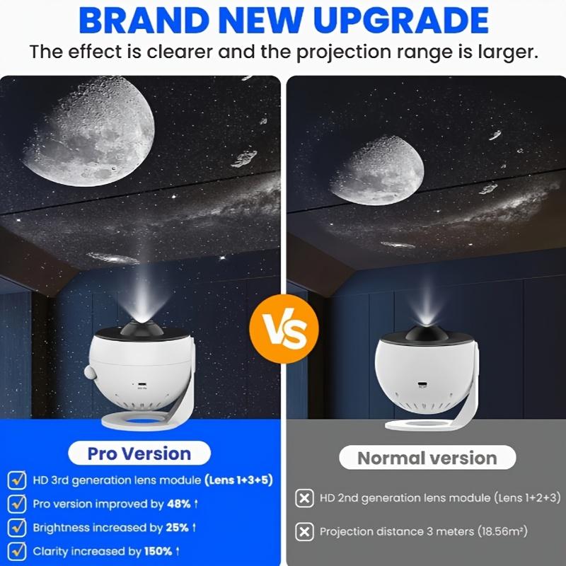 Newest Version of The Globe Pro Design That Projects a Larger Area of The Planetarium. Galaxy Projection Light Features 13 Starry Sky Lights