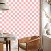 Coral Checkerboard Wallpaper, Coral Background for Living Room and Bedroom 50x1000