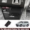 For Mitsubishi Delica D:5  2024 2025 ABS Plastic Central Control Drawer Storage Box Privacy Item Cover Interior Accessories