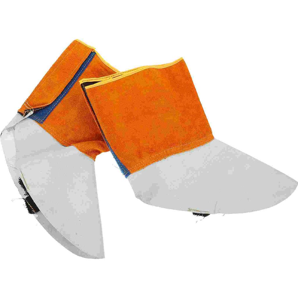 Cowhide Welding Foot Cover High Quality Metal Button Flame Retardant Heat Insulating Shoe Dust Cover Welding Protective