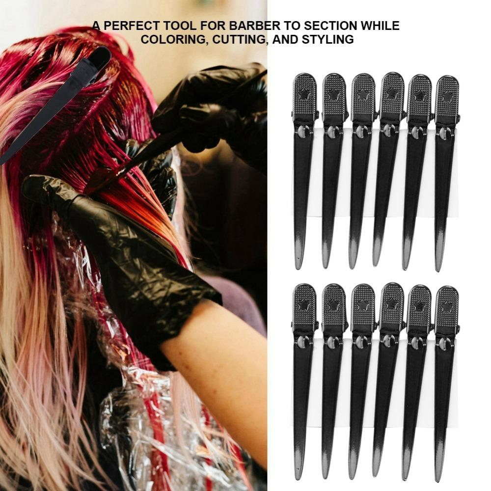 12pcs Professional Salon Hair Clips Durable Hair Sectioning Clips  For Salon Styling