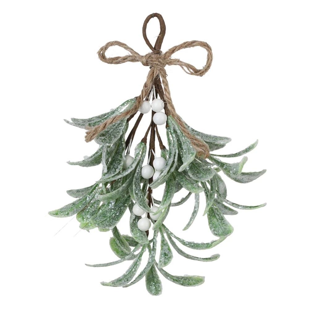 

2pcs Realistic Artificial Mistletoe Branches Frosted Fake Plants Home Living Room Decor белый