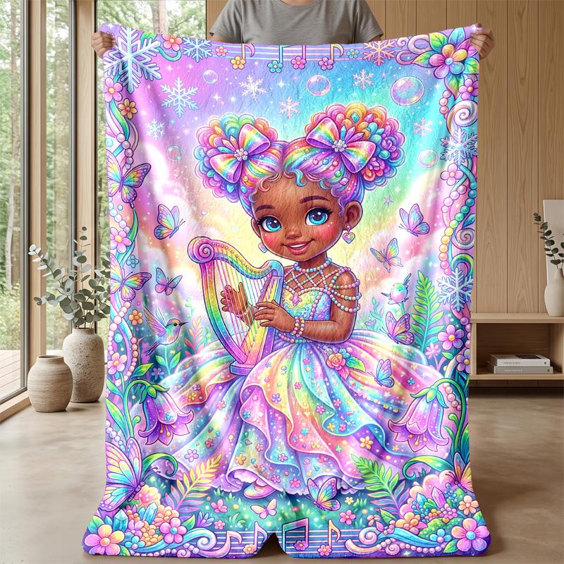 Fantasy Garden Journey Theme blanket Lightweight Warm Flannel Blanket Decorative Throw Blanket for Home Decoration