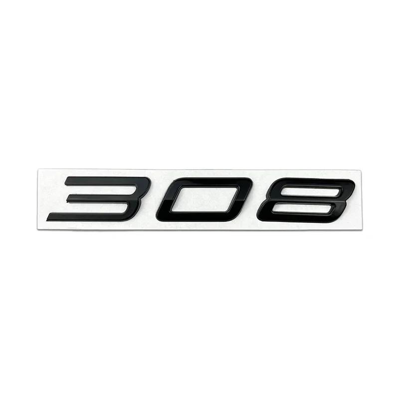 AAXI1 3D Car Rear Trunk Emblem Sticker for Peugeot 308 Auto Metal Letter Badge Decal Exterior Decoration