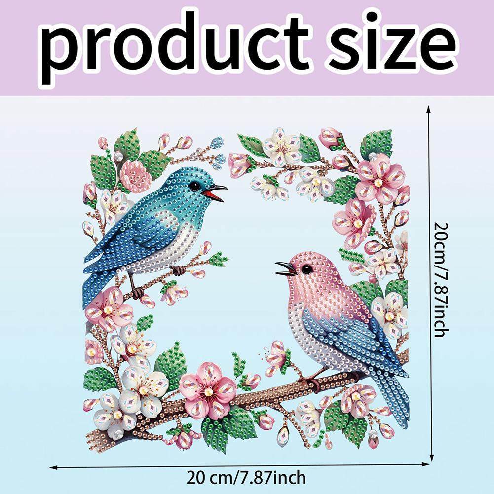 Acrylic Special Shape Flower Bird Rhinestone Tabletop Photo Frame Kit Table Top Diamond Painting Frame Kits Bedroom Table Decor