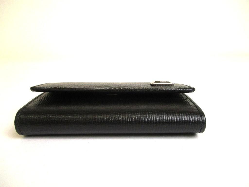 Authentic GUCCI Metal G Black Leather 6 Pics Key Chain #a905  Refurbished