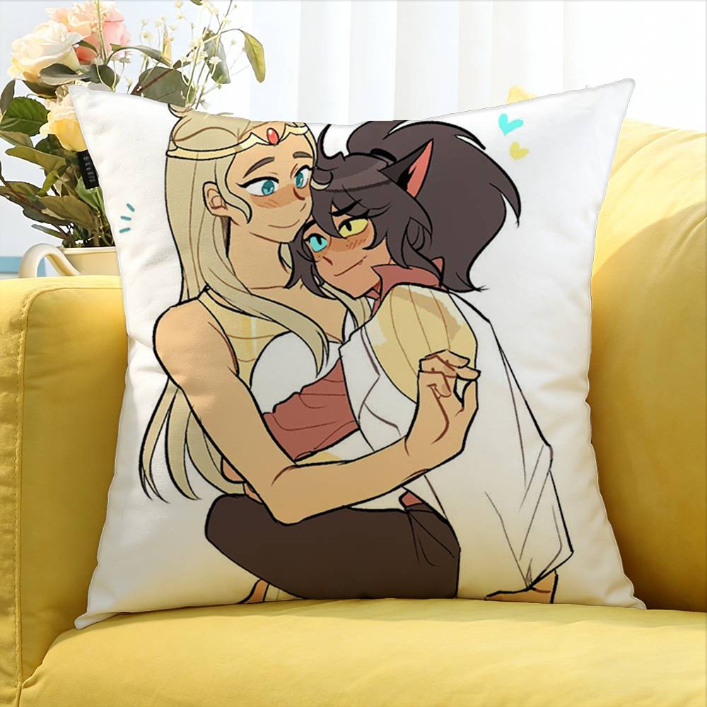 C-Catradora Shera Vintage Anime Various Sizes Square Pillow Case For Car Home Bedchamber Decor