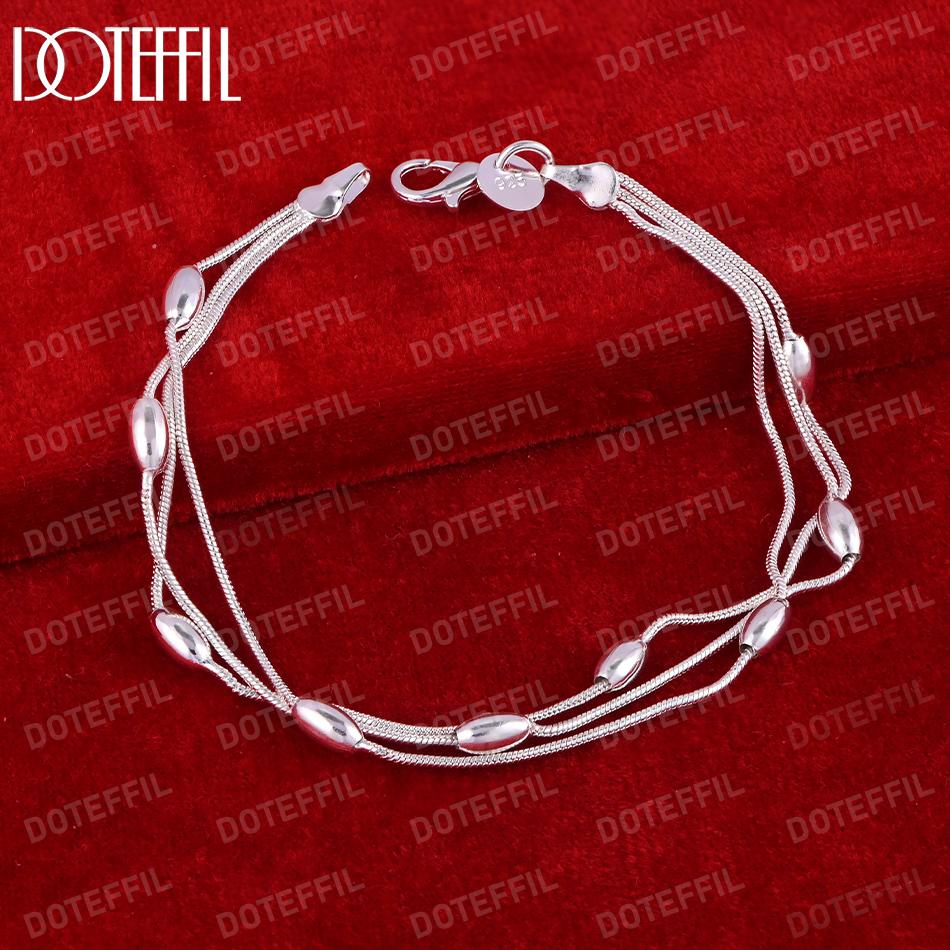 925 Sterling Silver Bracelet Chain Fashionable Wedding Jewelry