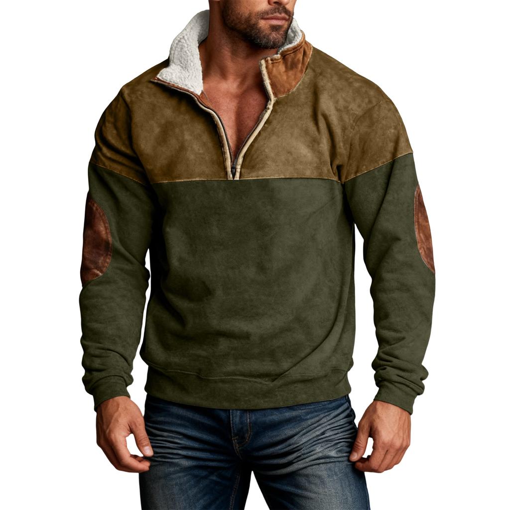 Spring And Men's Standing Collar Sweatshirt Is Outdoor Casual Sweaters Tops