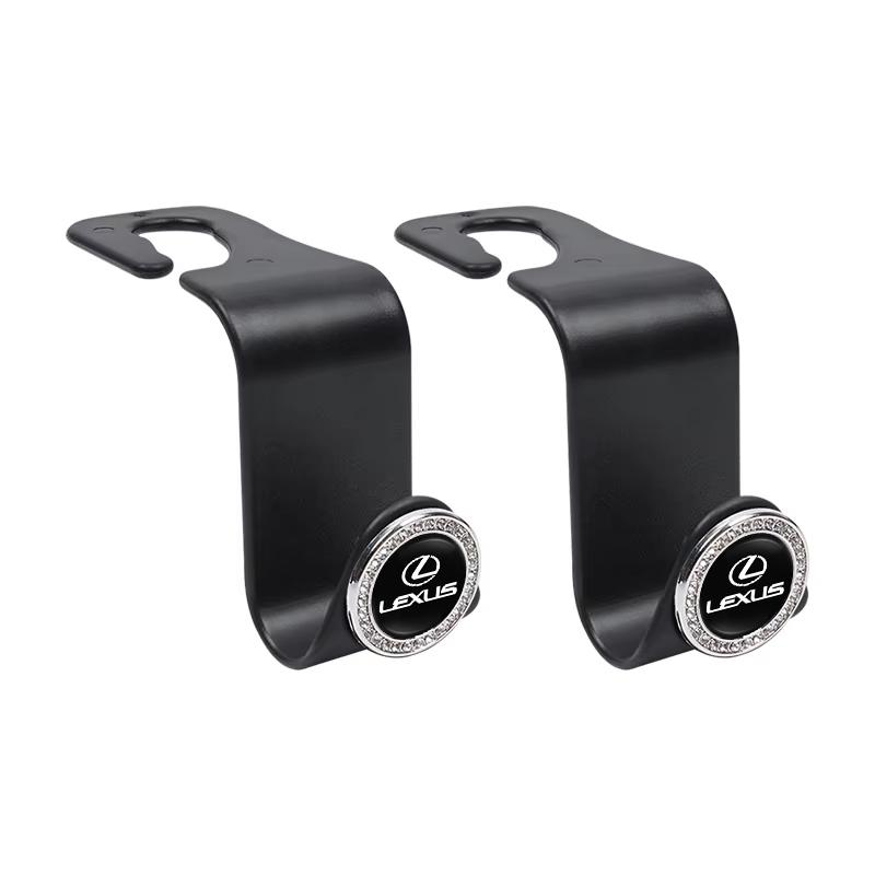 2Pcs Car Interior Portable Seat Back Hooks For Lexus F SPORT ES RX NX LS UX LM LX GX LC RZ IS CT GS RC HS LB RX330 IS250 Ct200h