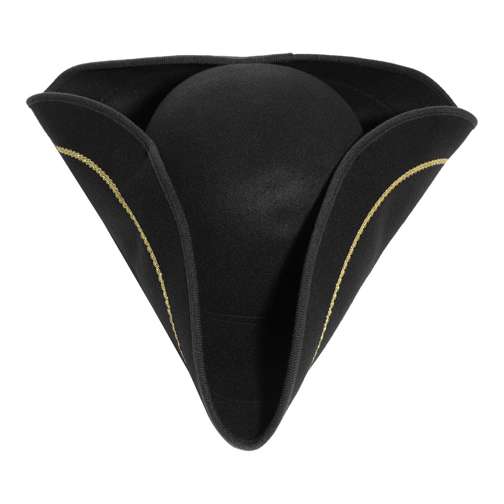 Men Women Colonial Tricorn Hat Cosplay Pirate Hat Unique Halloween Role Play Captain Hats for Historical Reenactments Party Hat