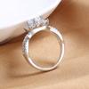 Lindon Classic Copper Alloy Zircon Ring Ladies Jewelry Wedding Promise Party Gift