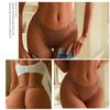 3Pcs/Set Low Waist Sexy Panties Women Thongs Rhinestones Letter G-string Sports Thong Shorts Briefs T-back Size XS-XL