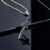 Fashion Retro Nordic Celtic Knots Rune Sword Pendant Stainless Steel Necklace for Men, Vintage Punk Jewelry Gift