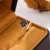 New Retro Lotus Simple Ethnic 925 Sterling Silver Jewelry Temperament Flower Lotus Opening Rings    R107