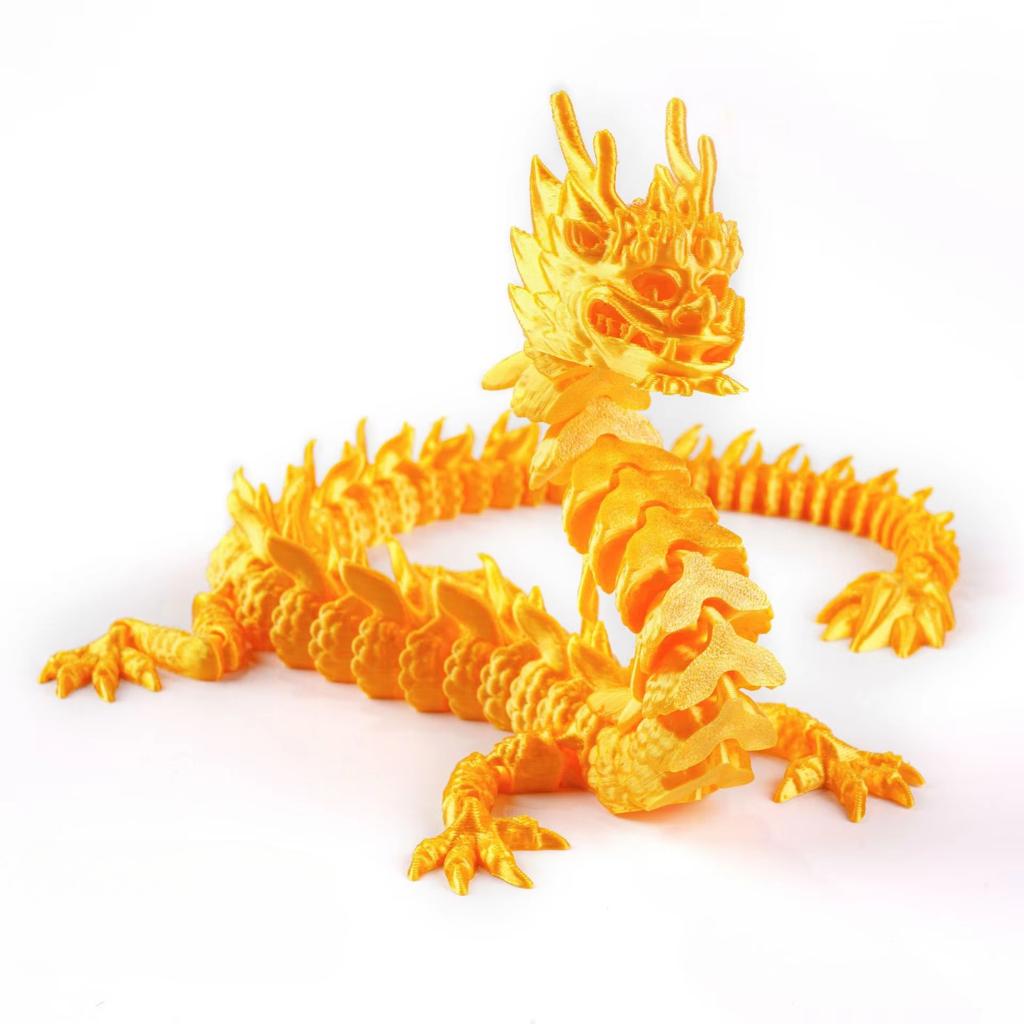 3D Printed Dragon Rotatable Articulated Dragons Western Style Crystal Dragon Home Office Desktop CraftS Ornament Creative Gifts