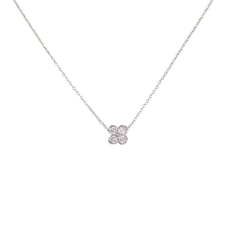 TIFFANY&Co.  Collana Argento Pt950Platino/diamante Donna