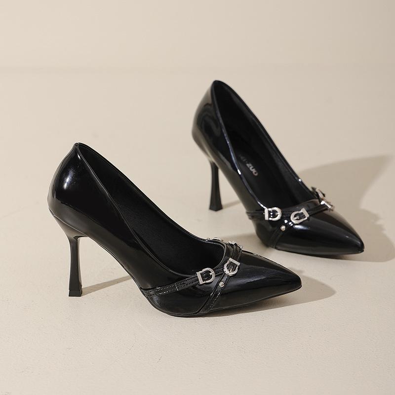 Comfortable and stable heels, black, light and familiar, beautiful high heels for women, new temperament high heels for women in spring and autumn