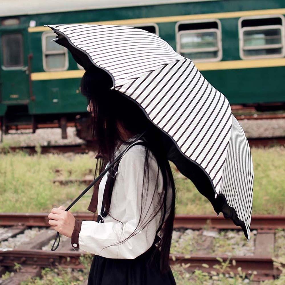 Flower Shaped Design Dual-use Folding Umbrella Lightweight anti-UV Protection Brolly  Outdoor