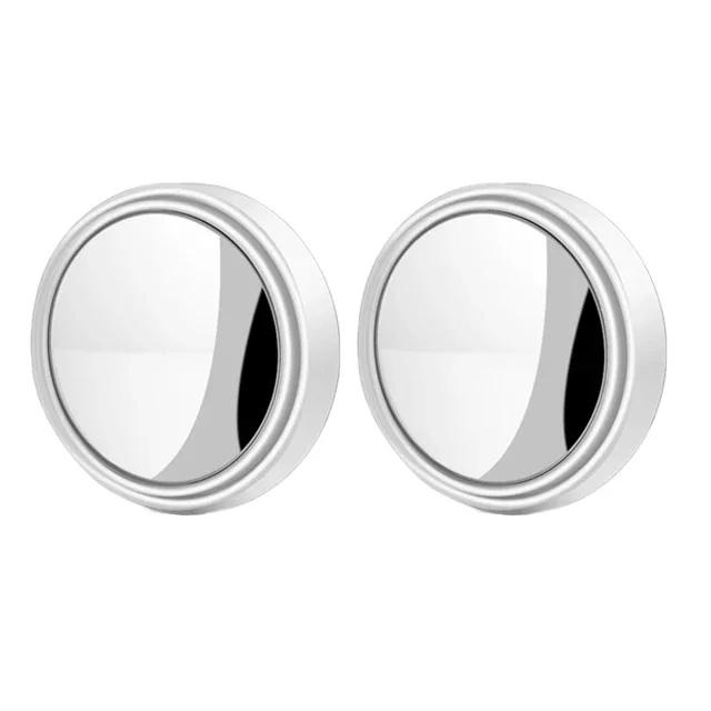 2Pcs 360 Degree Adjustable Blind Spot Mirror Car Auxiliary Rearview Convex Mirror Round Frame Wide Angle Mirrors for Car Reverse