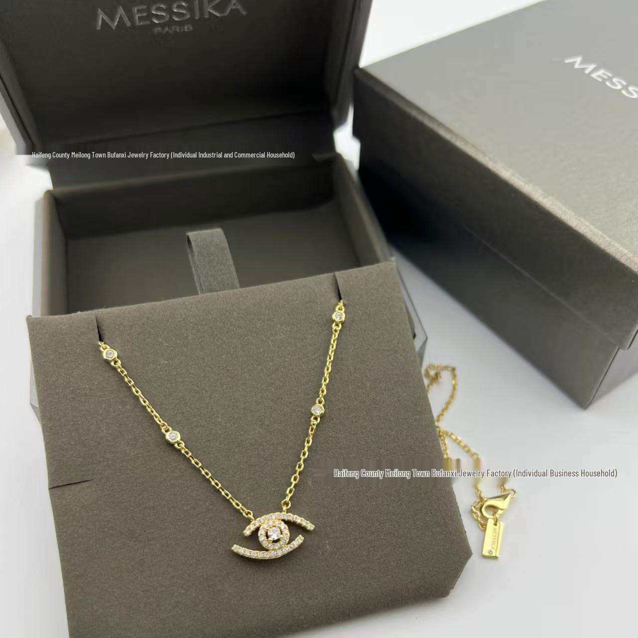 

Messi Family Series: Sparkling Mind s Eye Diamond Necklace & Earrings Set