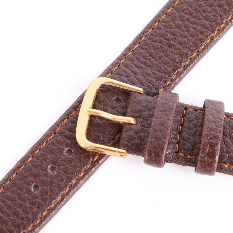 Lychee Pattern PU Leather Watch Strap