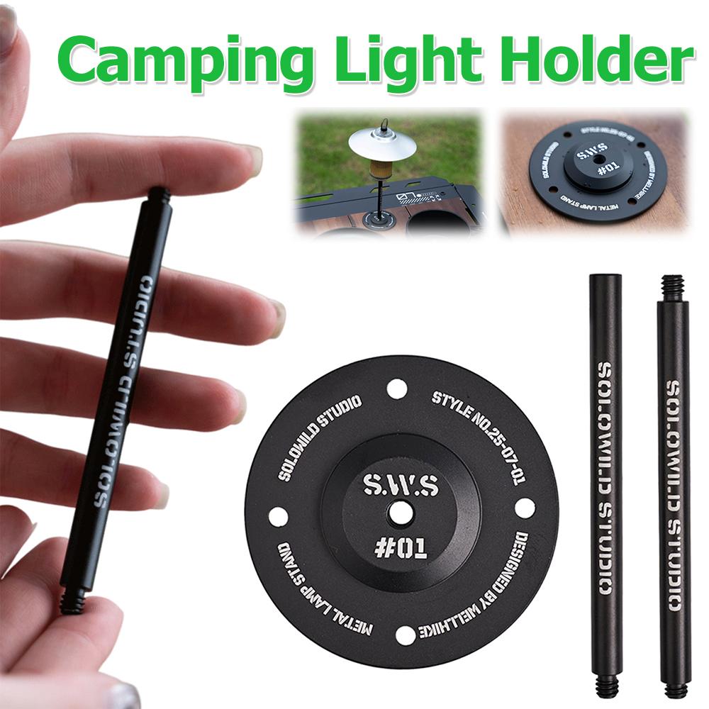 Portable Desktop Lamp Stand Aluminum Alloy Outdoor Lantern Bracket Lantern Stand Holder for Camping