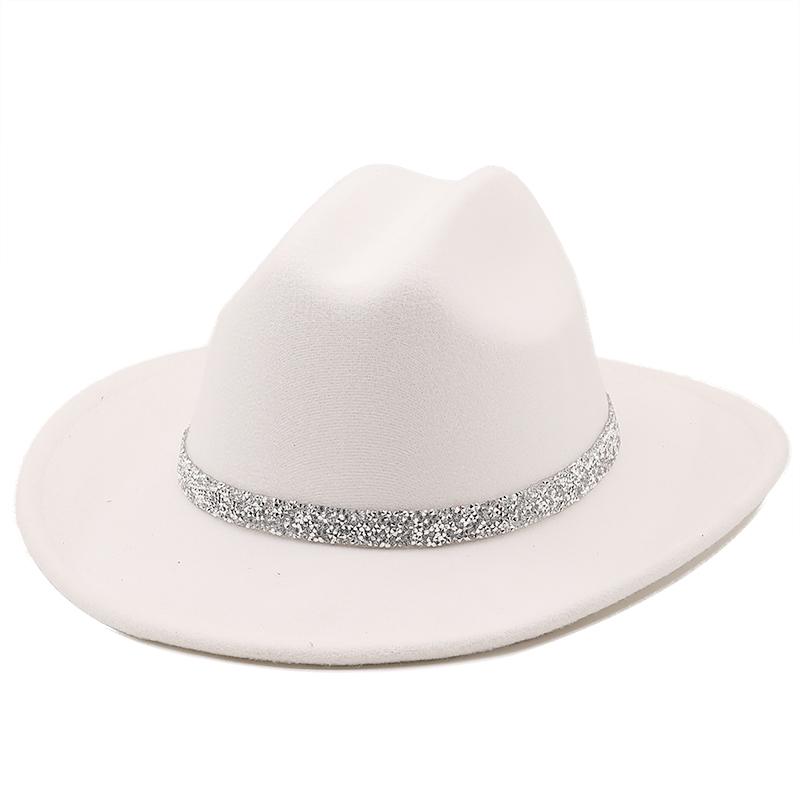 

Новые популярные фетровые шляпы-федоры с широкими полями и пчелиной лентой, осенне-зимняя шляпа-трилби для свадебной вечеринки, мужские джазовые шляпы джентльмена 56-58 см 56-58CM