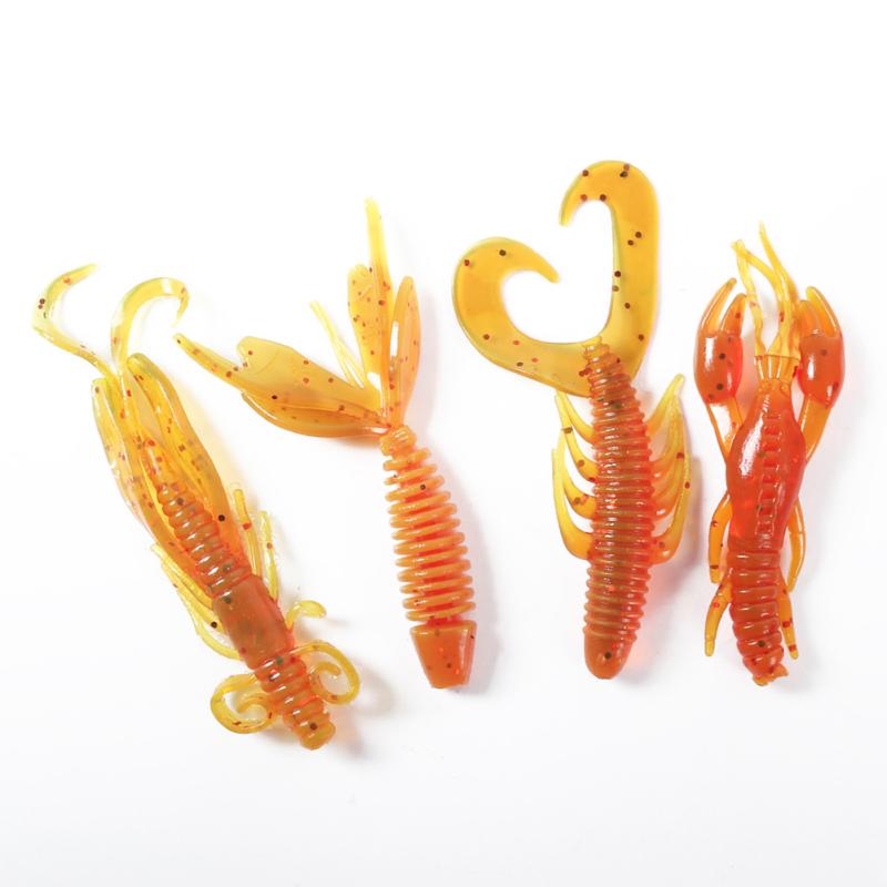 4pcs/set Fishing  Lure Bait 2g/5.5cm/5.8cm/6cm Artifical Soft Bait Fishing Accessories