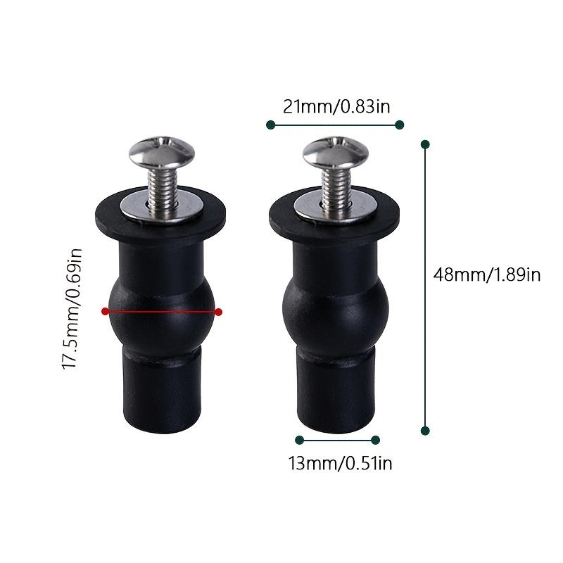 4Pcs Universal Toilet Seat Hinge Bolts, Plastic Expansion Screws For Toilet Lid, Toilet Seat Top Fix Seat Hinge Hole Fixings, Ru