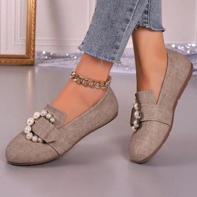 2024 Neue Mode Rundzehen Damen Schuhe, Flache Slipper, Bequeme und Leichte Oberbekleidung Damen Schuhe Zapatos
