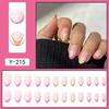 Pre-made Press-On Nails With Gradient Line Design Minimalist INS Style False Nail Tips Women