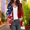 Ladies Fashion Loose Casual Print Beach Holiday   Sleeve Chiffon Cardigan