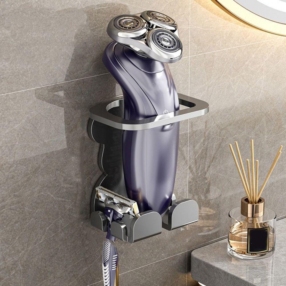 2PCS Carbon Steel Electric Shaver Storage Rack Wall Mounted Shaver Display Stand  for Bathroom