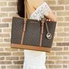 Michael Kors MK Jet Set Travel Monogramm Logo Tragetasche Damen Tote Braun 35S0GTVT1V-BROWN