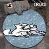 Simon'S Cat Round Area Rug Carpet Rug For Living Room Bedroom Sofa Playroom Decor Nonslip Floor Mat
