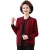 Autumn and winter clothes with fleece on clothes year 0 grandma cardigan jacket middle elderly sweater jacket female mother wife