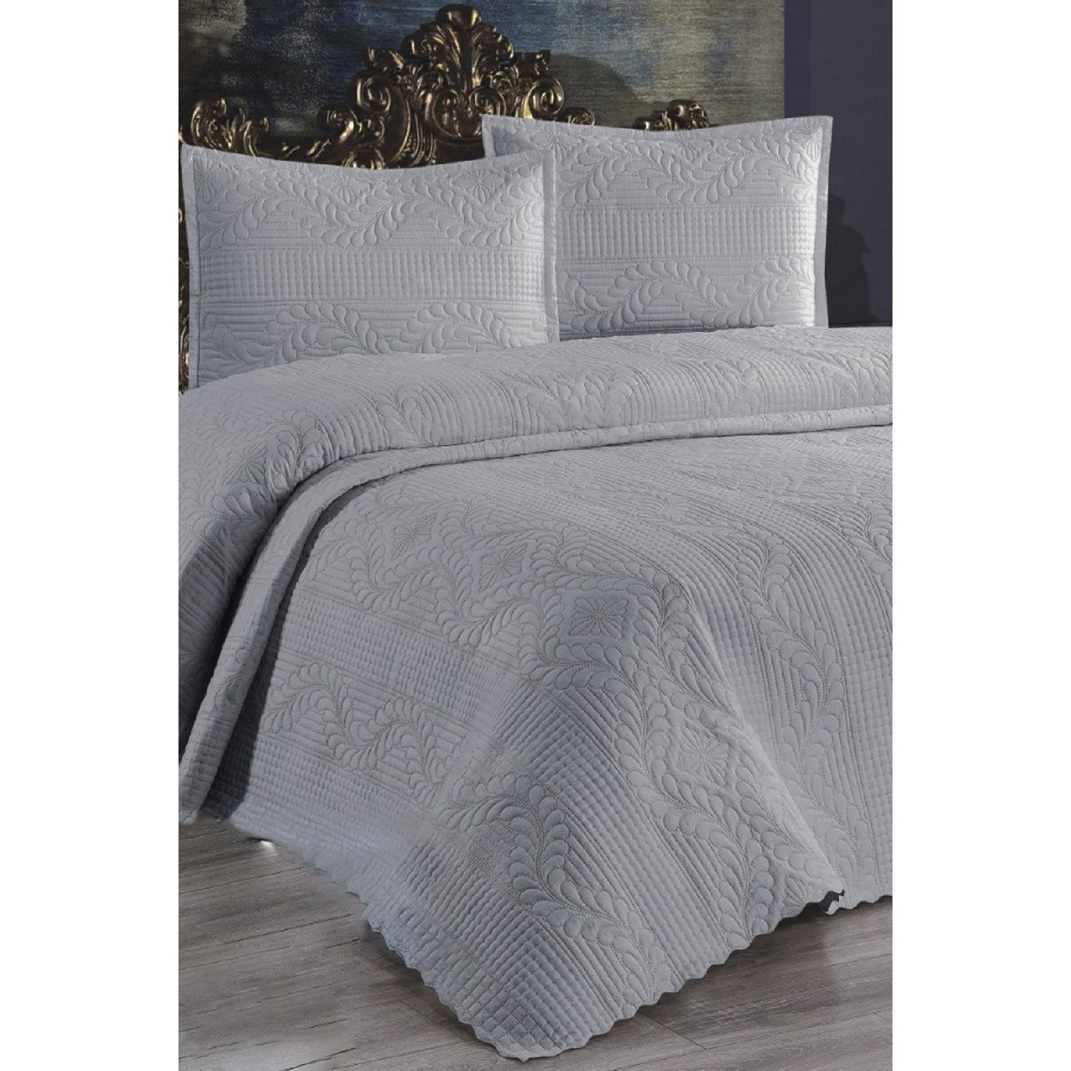 

Sena Double Bed Cover With Ultrasonic Capitone сірий колір