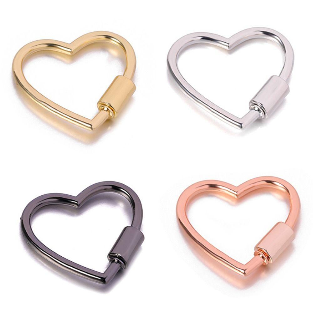 Buckle Craft Accessories Metal Heart Shape Heart Shape Spring Clasps Heart Shaped Opening Buckle