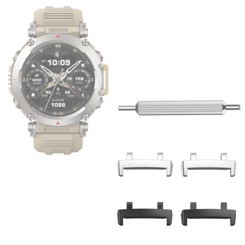 Stainless Steel Connectors Adapter for 22mm Watch Bands Easy to Install and Remove