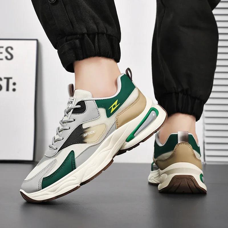 Men'S Mesh Sneakers Fashionable Summer Breathable Deodorant Tennis Shoes Casual Comfortable Men Platform Shoes