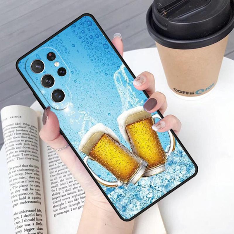 Alcohol Beers Drink Beer phone case Cover For Samsung Galaxy S24 S25 Ultra S21 S22 Ultra S10E Note 10 Plus Note 20 FE S23