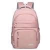 Women Pink Oxford Fabric Backpack Large Capacity Multi Pocket Lightweight Water Resistant Casual Daily School Travel Laptop