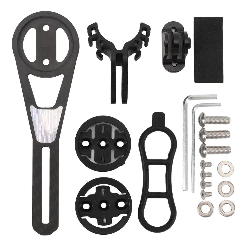 Suport pentru Computer de Bicicletă Fibră de Carbon Suport Combo pentru Cameră Sportivă cu Lumină Suport pentru Computer de Bicicletă pentru