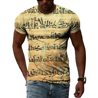 Alte Ägyptische Zivilisation 3D-Druck Sommer Heißer Verkauf Retro Literatur Und Kunst Herren-Damen Kurzarm Rundhals T-Shirt