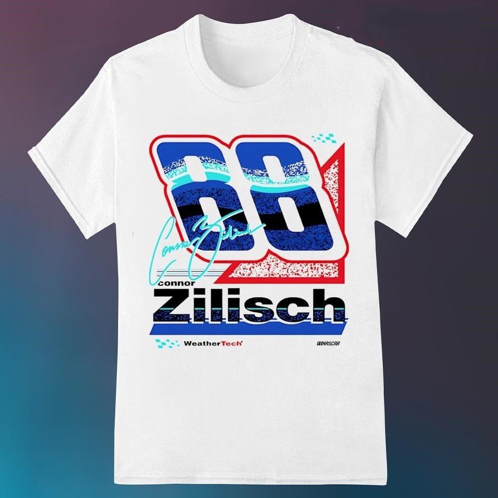 

#88 Connor Zilisch Win Signed T Shirt S5XL Cotton White AG610 Unisex T-Shirt XL