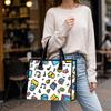 Cute Graffiti Tote Bag Casual Portable Daily Shopping Handbag For Women Outdoor Use